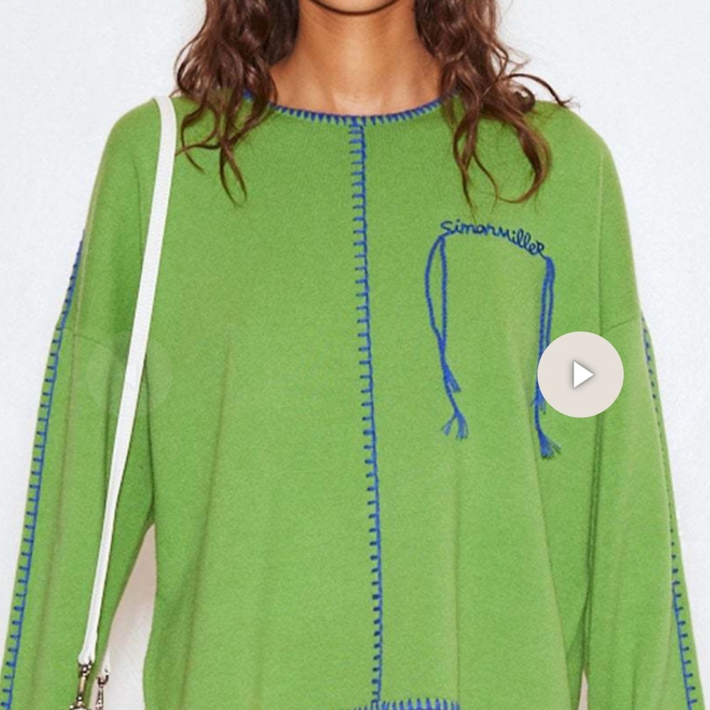 Simon Miller Vibrant Green Knit with Blue Accents